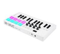 Nimomo M-VAVE Clavier MIDI USB Portable, Midi Keystation d'arrangement Musical, Mini Clavier 25 Touches, électronique MIDI, pavé de contrôleur, Batterie intégrée SMK-25 Blanc