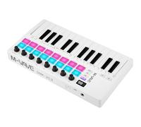 Nimomo M-VAVE Clavier MIDI USB Portable, Professional MPK Mini MK3, Midi Keyboard, amélioré, Arranger Portable Rechargeable RGB Pad SMK-25II Blanc Batterie Intégrée