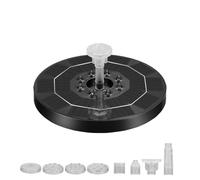 Nimomo Pompe à eau solaire photovoltaïque 3 W avec lumière + 8 buses transparentes 1500 mAh, valeur Wh 5,55