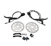 Nimomo Zoom H876E 2-PIN/3-Pin 4-Pistons E-Bike, Ensemble de Freins hydrauliques électriques avec rotors de 180mm, Levier de Frein à Disque hydraulique pré-plombé pour EBike/E-Scooter