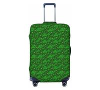 NImongt Arrière-plan St Patrick Imprimé Paillettes Housse Valise Couverture Universel Élastique Bagage Accessoire Vacances Plage Business Voyage, Noir , L, Bagage à main