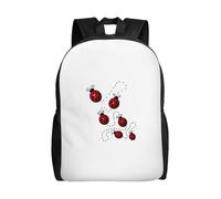 NImongt Art Ladybug Tracks Sac à dos imperméable unisexe pour voyage, travail, extérieur, voyages d'affaires, usage quotidien