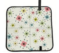 NImongt Atomic Coussin de chaise portable pliable Motif étoiles rétro Pour bureau, pique-nique, camping