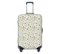 NImongt Atomic Housse de valise élastique universelle Motif étoiles rétro Accessoire de voyage, Noir , M, Bagage à main