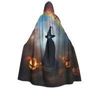 NImongt Cape à capuche arc-en-ciel pour Halloween, fantôme, chapeau de sorcière, araignées, pour homme et femme, cosplay, fête, carnaval, festival