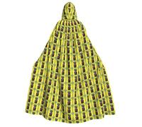 NImongt Cape à capuche avec citation ananas psychique pour homme et femme - Costume de cosplay, de fête, de carnaval, de festival