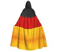 NImongt Cape à capuche avec imprimé drapeau de l'Allemagne pour homme et femme - Costume de cosplay, de fête, de carnaval, de festival