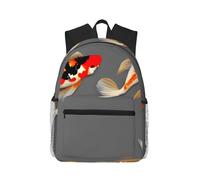 NImongt Carpes koï traditionnelles avec imprimé à pois Unisexe Confortable Léger Casual Sac à dos Voyage Voyage Voyage Sports de plein air