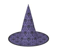 NImongt Chapeau de sorcière unisexe avec imprimé manoir hanté pour adolescents, fêtes, carnavals et cosplay