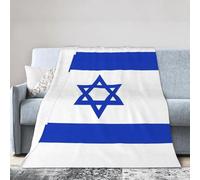 NImongt Couverture respirante en flanelle légère et douce pour la peau - Imprimé drapeau israélien