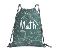 NImongt Formulas Shapes Theory Math Leçon Word Print Sac à dos léger avec cordon de serrage Unisexe Sac Fitness Voyage Yoga Activités de plein air