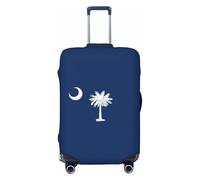 NImongt Housse de valise élastique universelle avec drapeau de la Caroline du Sud - Accessoire de bagage - Vacances - Plage - Voyage d'affaires, Noir , S, Bagage à main