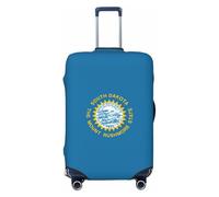 NImongt Housse de valise élastique universelle avec drapeau du Dakota du Sud - Accessoire de bagage - Vacances - Plage - Voyage d'affaires, Noir , L, Bagage à main