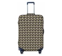 NImongt Housse de valise élastique universelle avec impression jazz - Accessoire de bagage - Vacances - Plage - Voyage d'affaires, Noir , M, Bagage à main