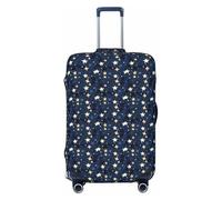 NImongt Housse de valise élastique universelle avec imprimé ciel et étoiles Bleu marine, Noir , M, Bagage à main