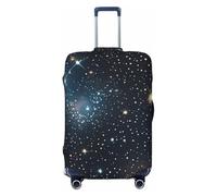 NImongt Housse de valise élastique universelle avec motif constellation, amas d'étoiles, galaxies, Noir , M, Bagage à main