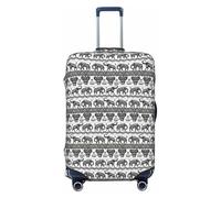NImongt Housse de valise élastique universelle avec motif éléphant bohème - Accessoire de voyage - Vacances - Plage - Affaires, Noir , XL, Bagage à main