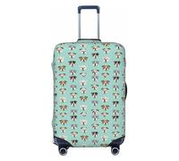NImongt Housse de valise élastique universelle avec motif visages de bouledogue anglais, Noir , S, Bagage à main