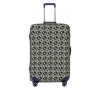 NImongt Housse de valise élastique universelle avec motif Yin Yang - Accessoire de bagage - Vacances - Plage - Voyage d'affaires, Noir , L, Bagage à main
