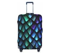 NImongt Housse de valise élastique universelle en 3D avec motif écailles de dragon magique, accessoire de bagages, vacances, plage, affaires, voyage, Noir , M, Bagage à main