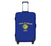 NImongt Housse de valise élastique universelle imprimée drapeau de l'Oregon - Accessoire de bagage - Vacances - Plage - Voyage d'affaires, Noir , S, Bagage à main