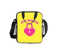 NImongt Just Married Sac de conservation alimentaire transparent pour l'école, le bureau, les voyages, la plage