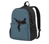 NImongt Karaté Boy Vector Ceinture Changeable Impression Couleur Grande Capacité Sac à Dos pour Adultes Voyage École Commuter Travail Usage quotidien Extérieur