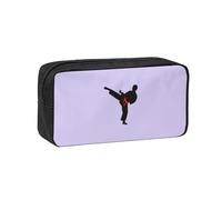 NImongt Karaté Boy Vector Ceinture changeante Imprimé Couleur Unisexe Trousse à stylos Grande capacité Accessoire de papeterie Bureau Voyage Organisateur Pochette