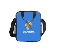 NImongt Oklahoma State Flag Print Transparent Food Storage Container Lunch Bag Tote for School Office Travel Beach