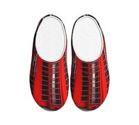 NImongt Phone Booth London Street Print Chaussons d'intérieur lavables pour homme et femme Chaussures d'hôtel mignonnes et élégantes pour invités