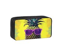 NImongt Psych Ananas Citation Imprimée Unisexe Grande Capacité Papeterie Accessoire Bureau Voyage Organisateur Pochette
