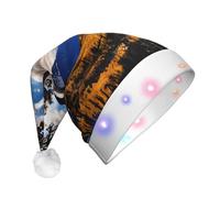 NImongt Rocky Mountain Range Chapeau de Noël LED unisexe pour adulte