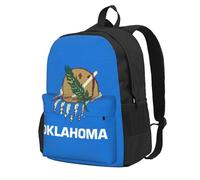 NImongt Sac à dos de grande capacité avec imprimé drapeau de l'État de l'Oklahoma pour adultes, voyage, école, travail, usage quotidien en plein air