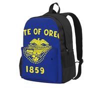 NImongt Sac à dos de grande capacité avec imprimé drapeau de l'État de l'Oregon pour adultes, voyage, école, travail, usage quotidien en plein air