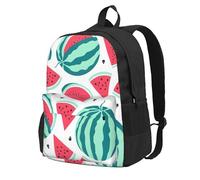 NImongt Sac à dos de grande capacité imprimé pastèque fruits pour adultes, voyage, école, travail, usage quotidien en plein air