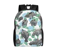 NImongt Sac à dos imperméable avec imprimé lapins lamantins unisexe pour voyage, travail, extérieur, voyages d'affaires, usage quotidien