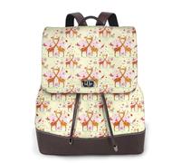 NImongt Sac à dos léger et polyvalent avec imprimé girafe, cœur, fleur, papillon pour femme, sac à dos tendance, décontracté, voyage, travail