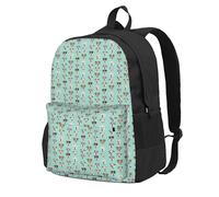 NImongt Sac à dos pour adulte imprimé visages de bouledogue anglais résistant à l'eau grande capacité pour randonnée, camping, trajet pique-nique