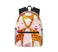 NImongt Sac à dos unisexe avec imprimé girafe, cœur, fleur, papillon, confortable, léger, décontracté, voyage, voyage, voyage, sports de plein air