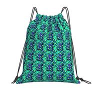 NImongt Sac à dos unisexe léger avec cordon de serrage imprimé extraterrestres verts pour fitness, voyage, yoga, activités de plein air
