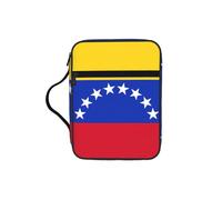 NImongt Sac de rangement avec drapeau du Venezuela imprimé Bible pour l'église Voyage Écriture Organisateur ecclésiastique Accessoire ecclésiastique