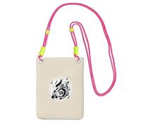NImongt Sac de téléphone élégant et léger avec imprimé notes de musique pour la marche, la course à pied, la randonnée, usage quotidien, Fuchsia, Taille unique