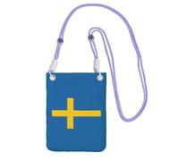 NImongt Sac de voyage léger et élégant avec imprimé drapeau suédois pour la marche, la course à pied, la randonnée, un usage quotidien, violet, Taille unique