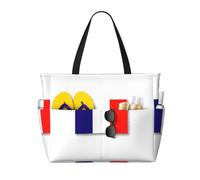 NImongt Sac de voyage pliable avec imprimé drapeau français pour les vacances, les pique-niques, le camping, les trajets quotidiens