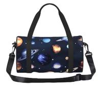 NImongt Sac fourre-tout léger avec imprimé planètes, étoiles et voie lactée galaxie pour voyage, camping, fitness, w nd
