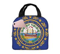 NImongt Sac isotherme étanche et étanche avec imprimé drapeau du New Hampshire pour enfants, adultes, école, travail, pique-nique, voyage
