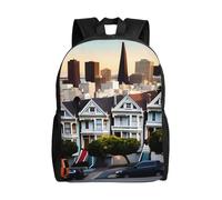 NImongt San Francisco Sac à dos imperméable imprimé unisexe pour voyage, travail, extérieur, voyages d'affaires, usage quotidien