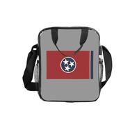 NImongt Tennessee State Flag Print Transparent Food Storage Container Lunch Bag Tote for School Office Travel Beach