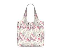NImongt The Paris Tower And A Bicycle Print Sac fourre-tout pliable réutilisable léger pour w nd voyage gym plage
