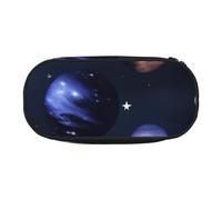 NImongt Trousse à crayons élégante avec imprimé planètes, étoiles et voie lactée galaxie, fournitures scolaires, maquillage, voyage, bureau, classe, Noir , Taille unique, Organiseur de sac